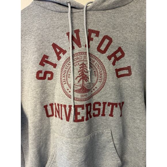 VINTAGE Stanford University Champion Hoodie Sweatshirt Small Grey - Picture 2 of 9